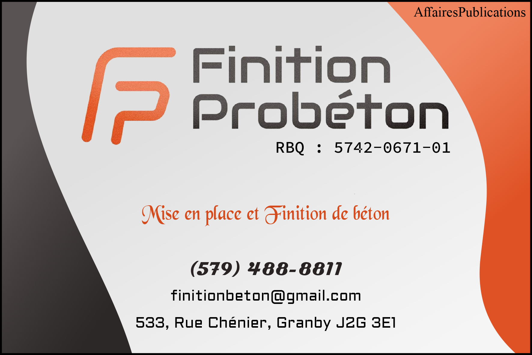 FINITION PROBÉTON INC