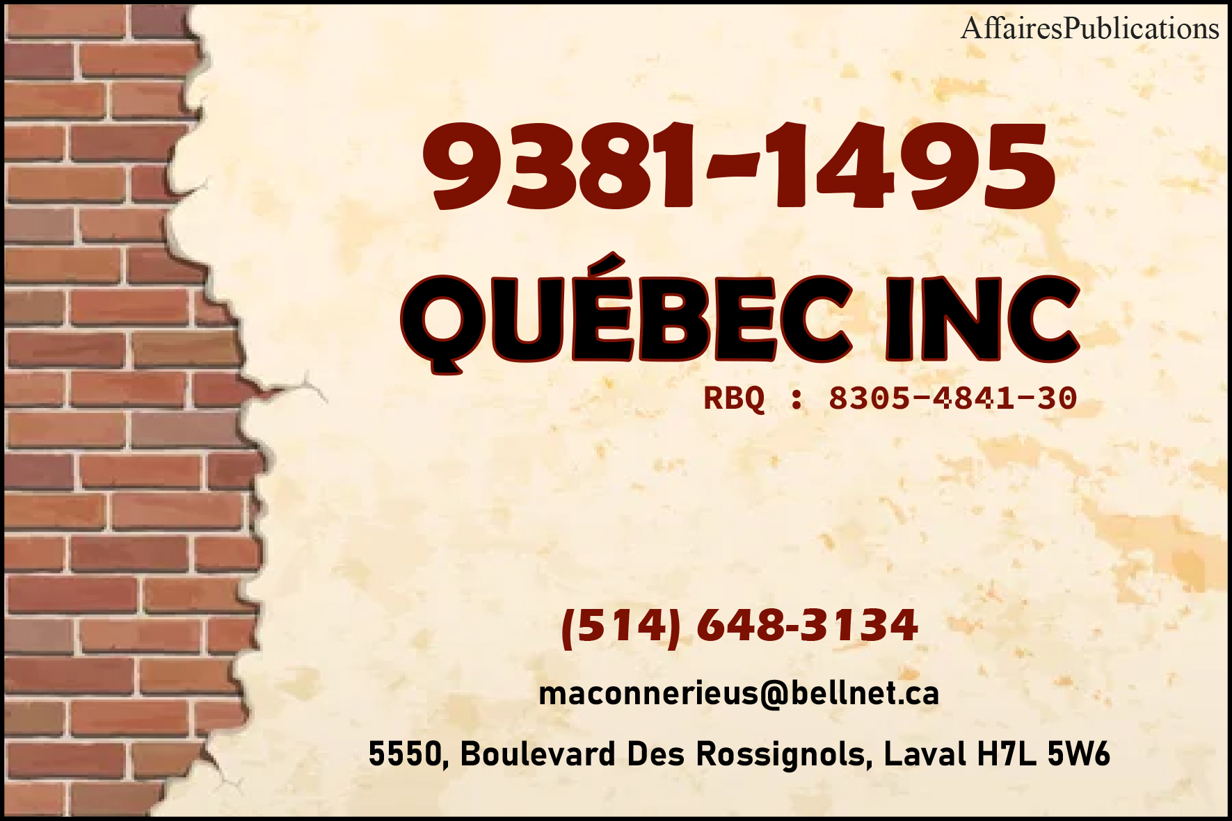9381-1495 QUÉBEC INC