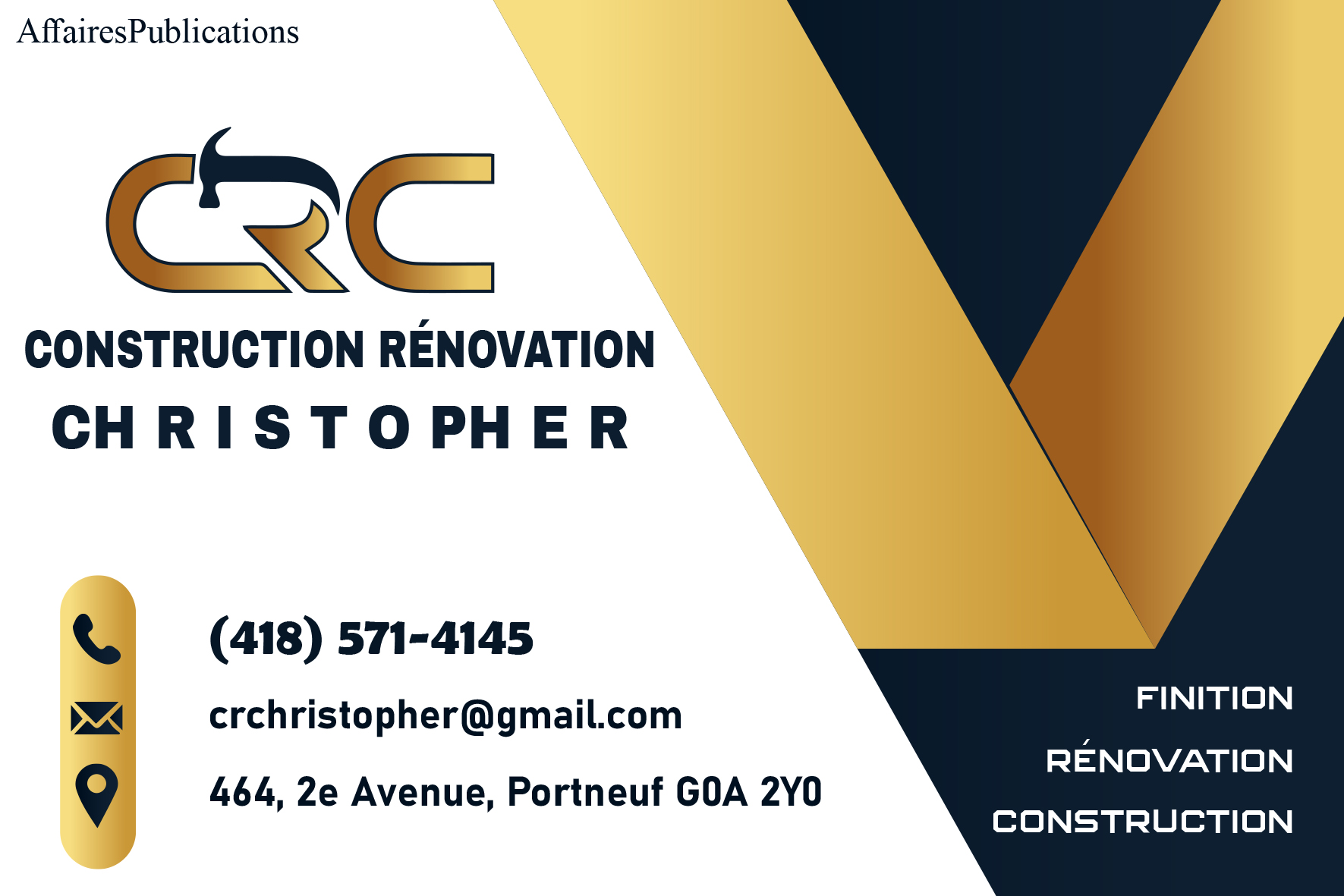 CONSTRUCTION RÉNOVATION CHRISTOPHER INC