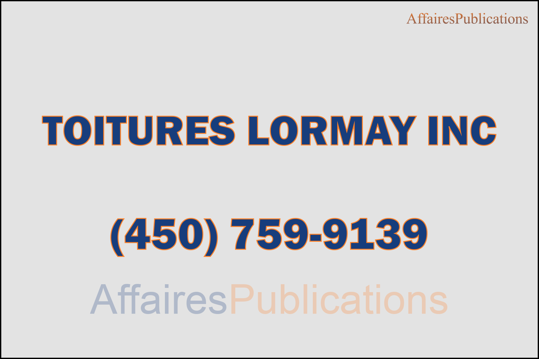 TOITURES LORMAY INC