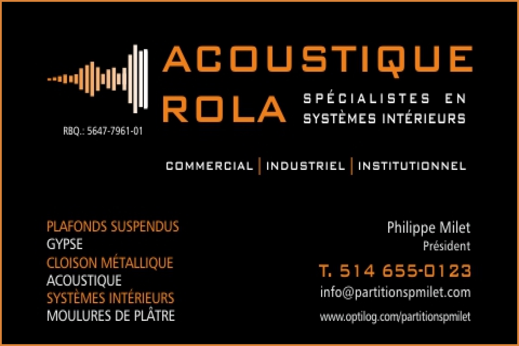 ACOUSTIQUE ROLA INC