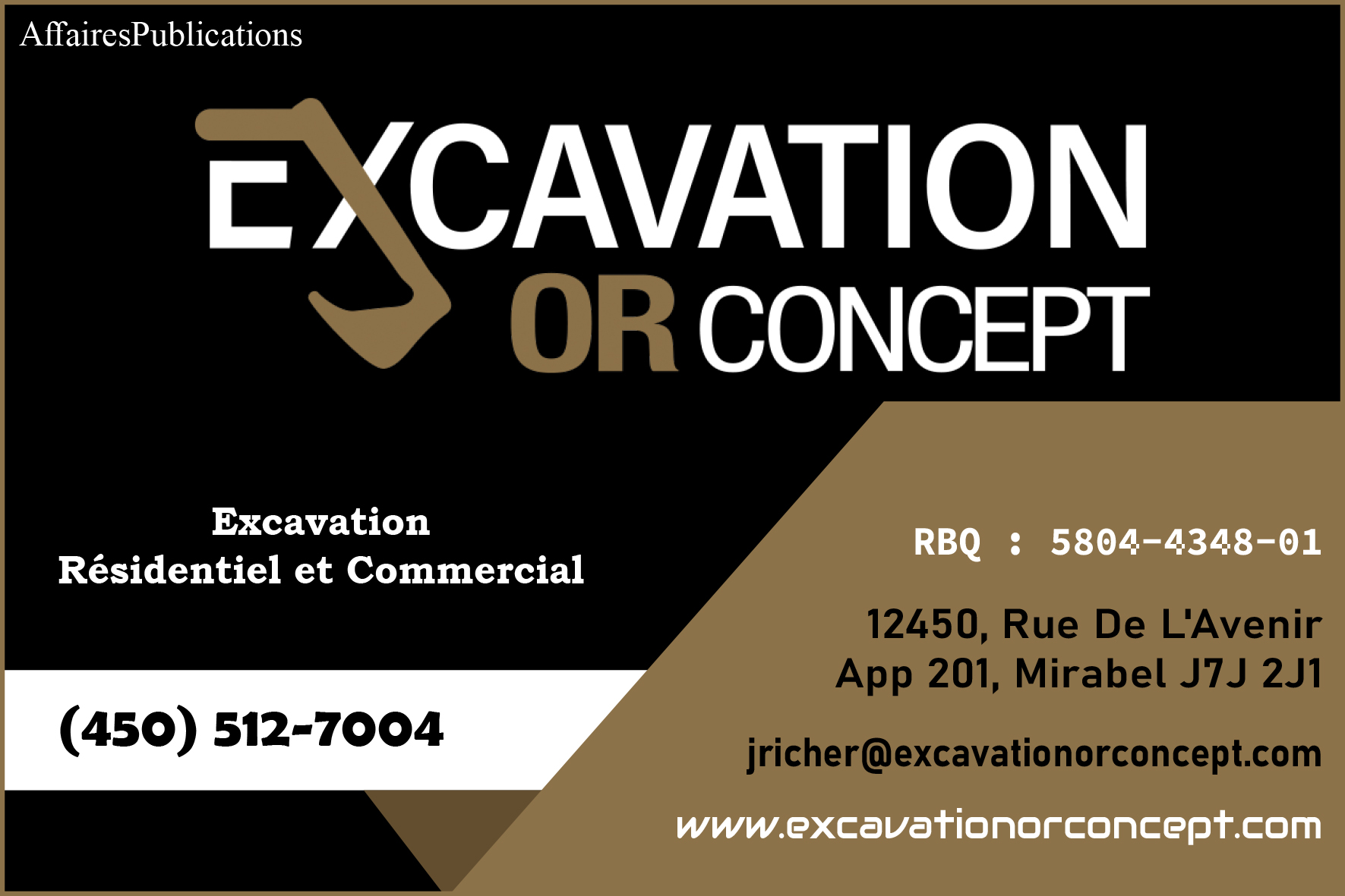 EXCAVATION OR CONCEPT INC