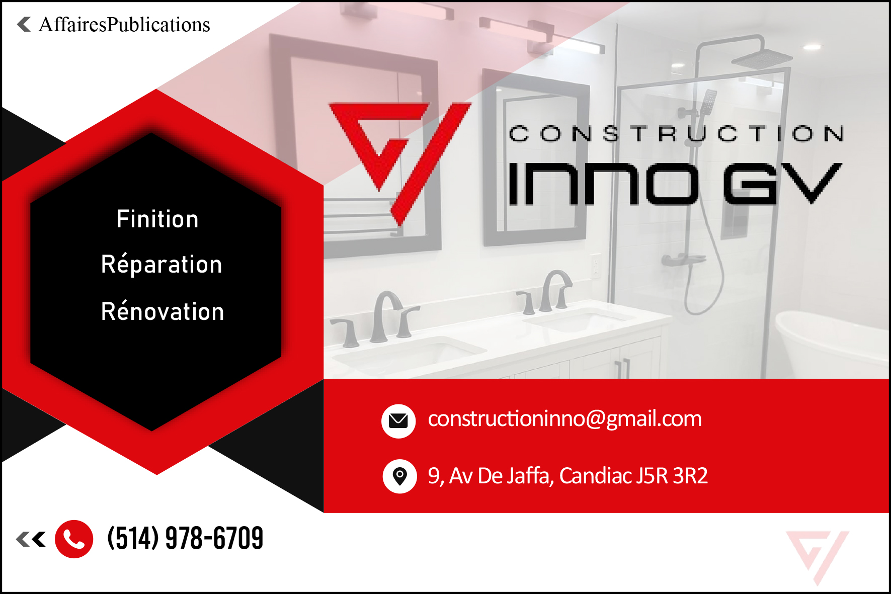 CONSTRUCTION INNO G.V. INC