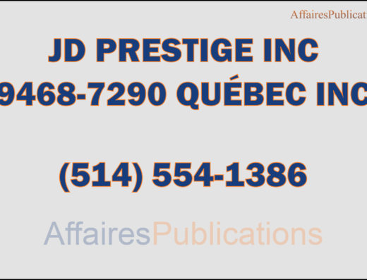 JD PRESTIGE 9468-7290 QUÉBEC INC
