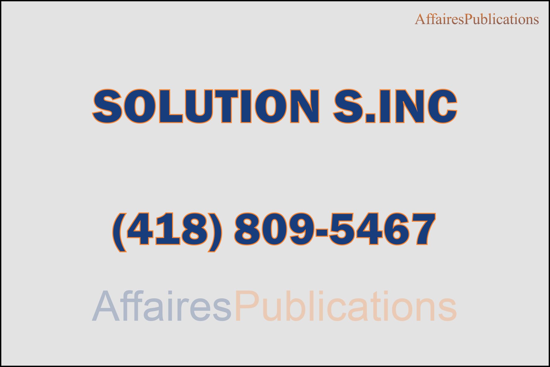 SOLUTION S.INC