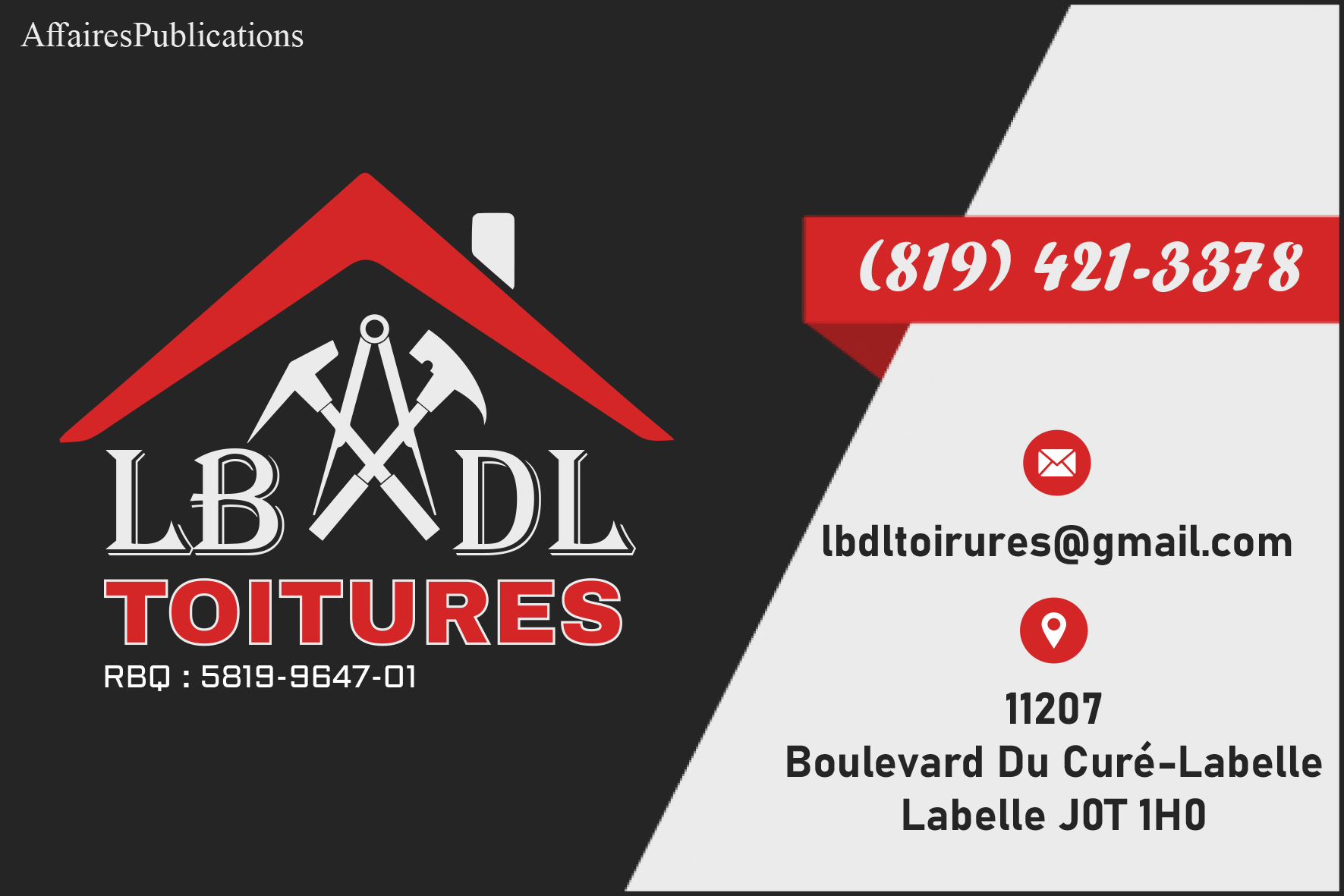 LBDL TOITURES INC