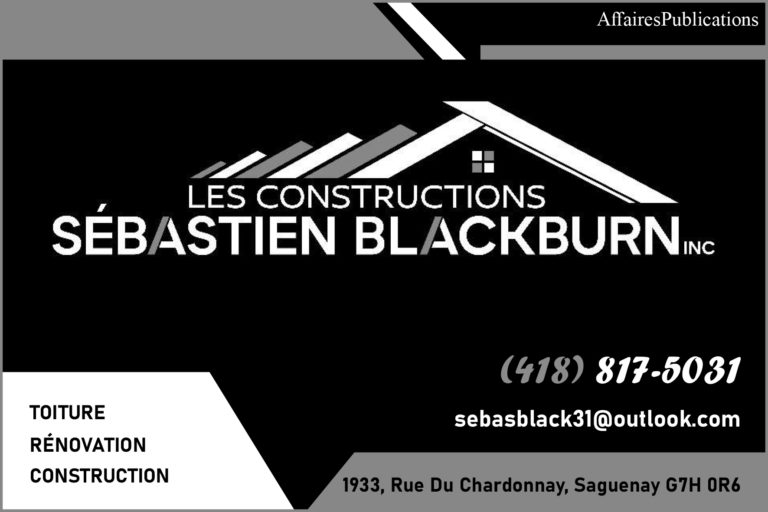 LES CONSTRUCTIONS SÉBASTIEN BLACKBURN INC
