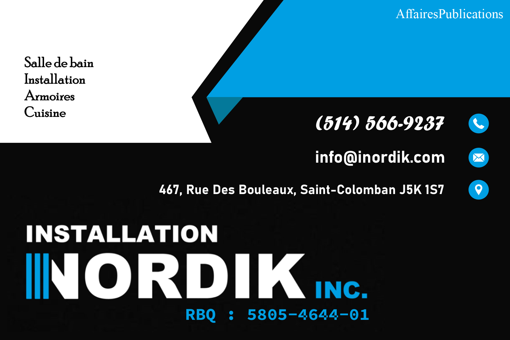 INSTALLATION NORDIK INC