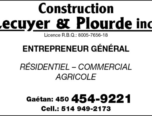 CONSTRUCTION LECUYER & PLOURDE INC