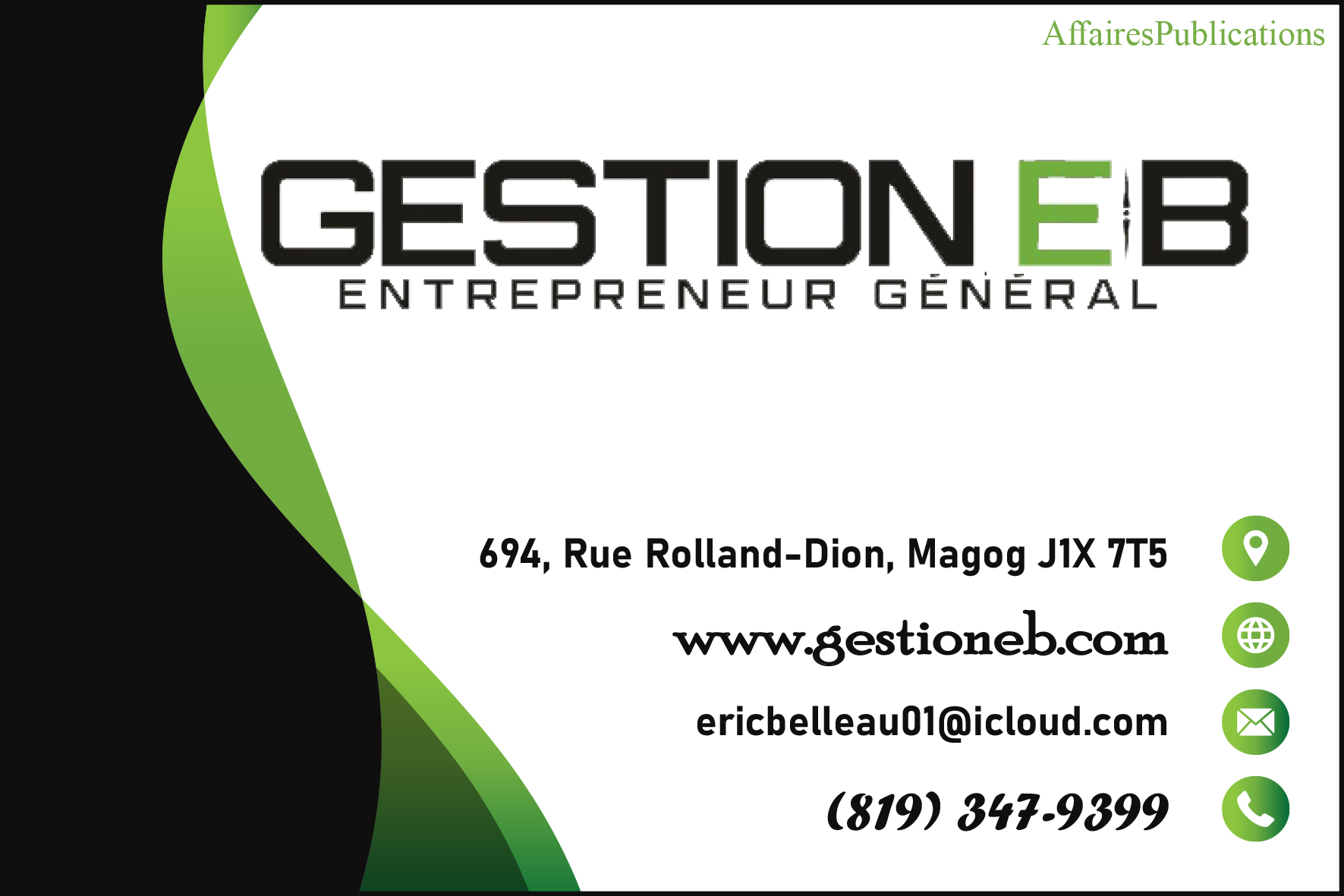 GESTION E.B 9372-7162 QUÉBEC INC
