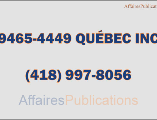 9465-4449 QUÉBEC INC