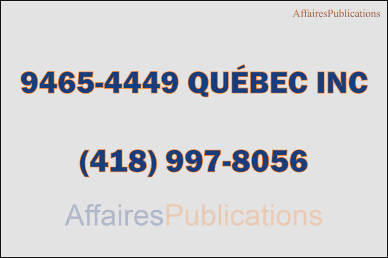 9465-4449 QUÉBEC INC