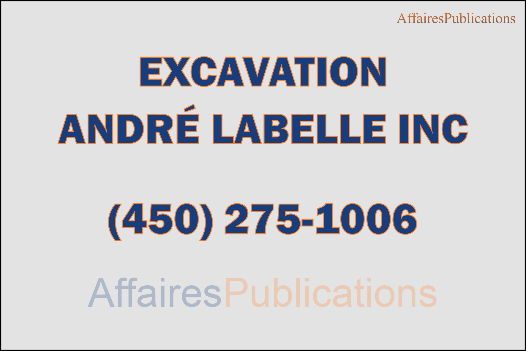 EXCAVATION ANDRÉ LABELLE INC