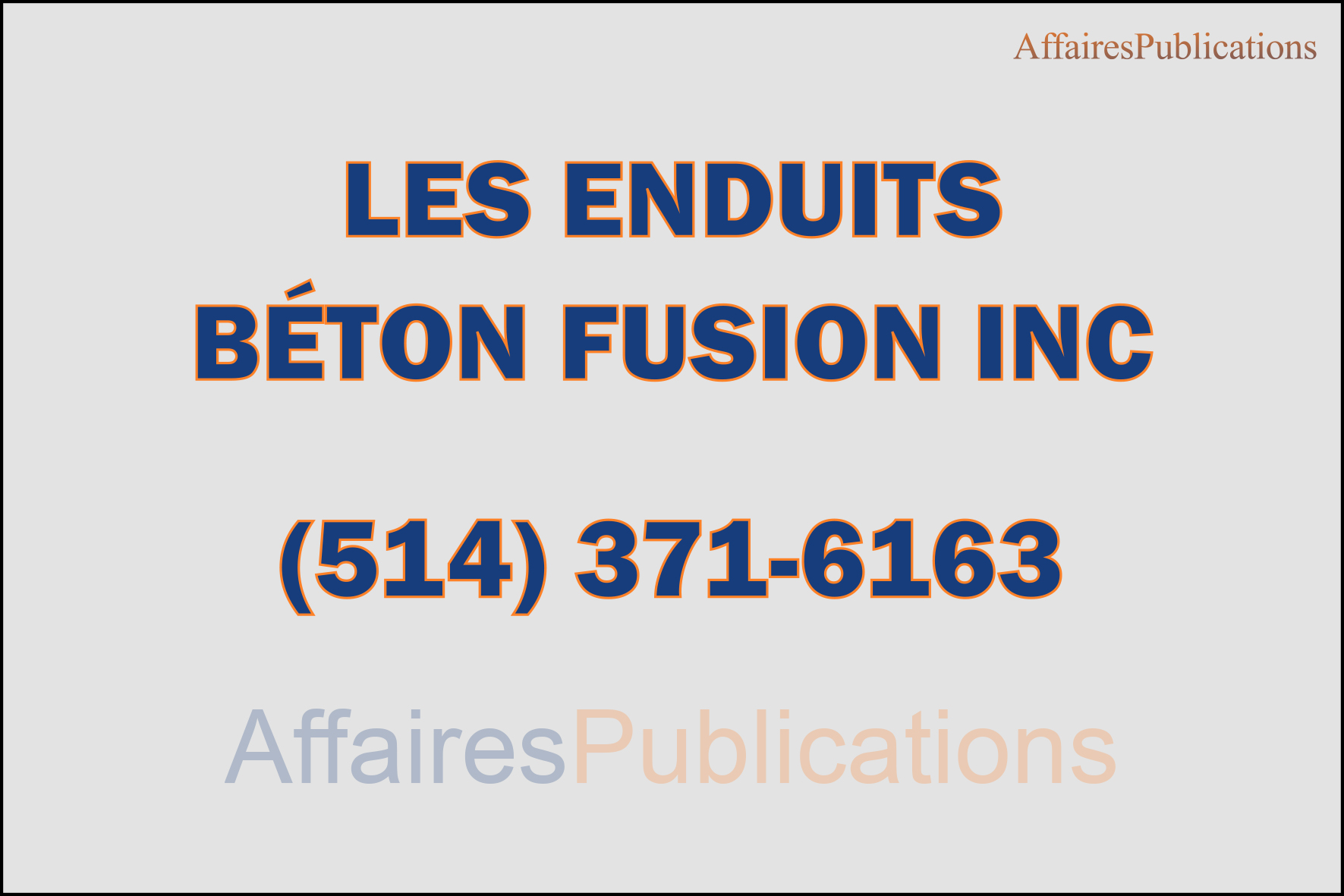 LES ENDUITS BÉTON FUSION INC