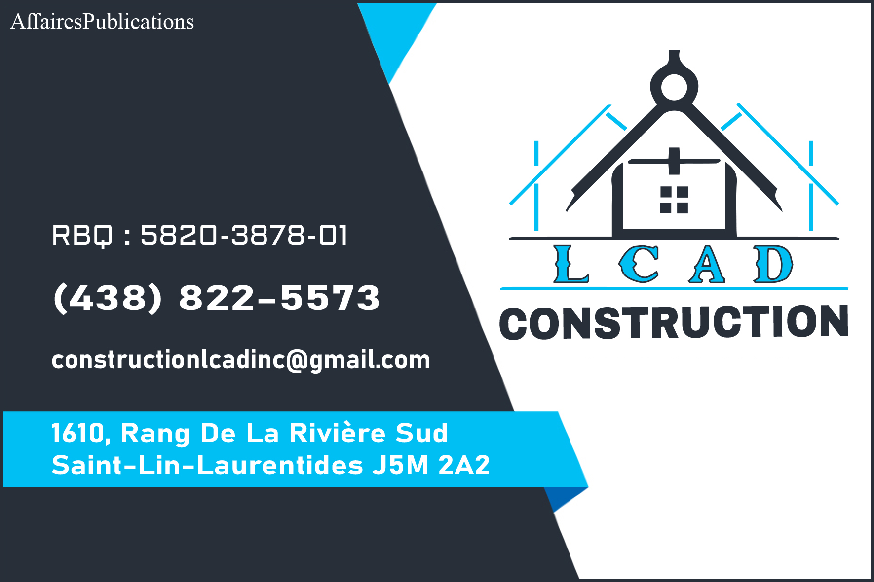 CONSTRUCTION LCAD INC