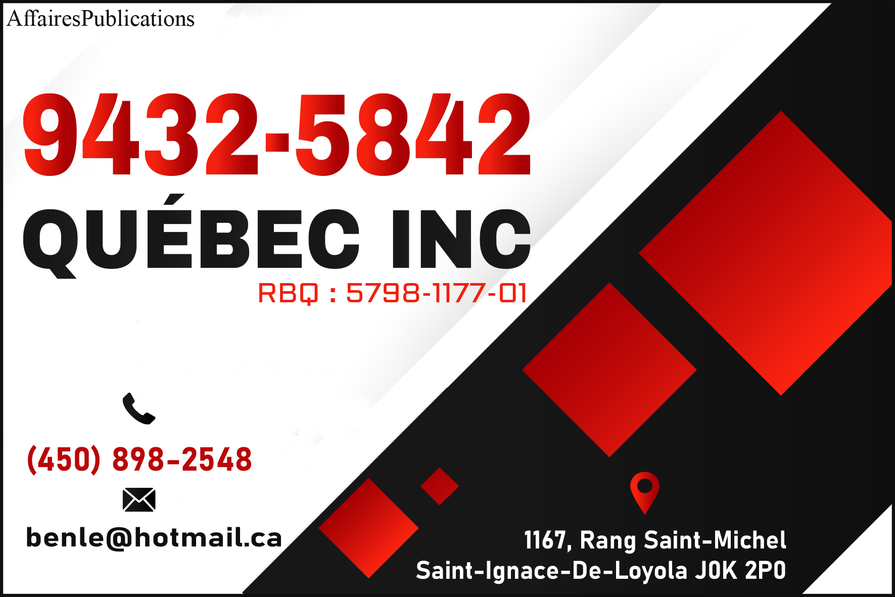 9432-5842 QUÉBEC INC