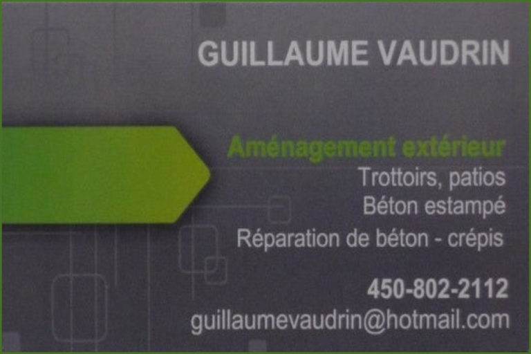 FINITION DE BÉTON VAUDRIN INC