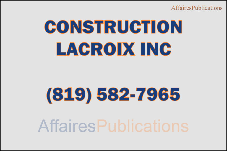 CONSTRUCTION LACROIX INC
