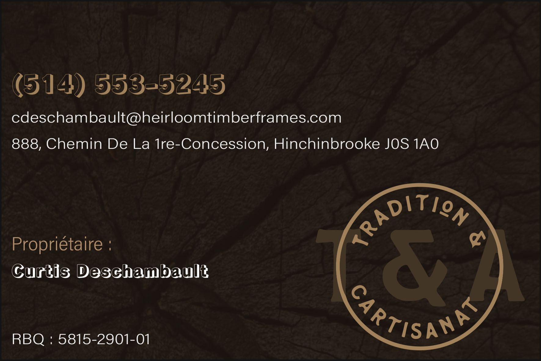 Verso carte de visite