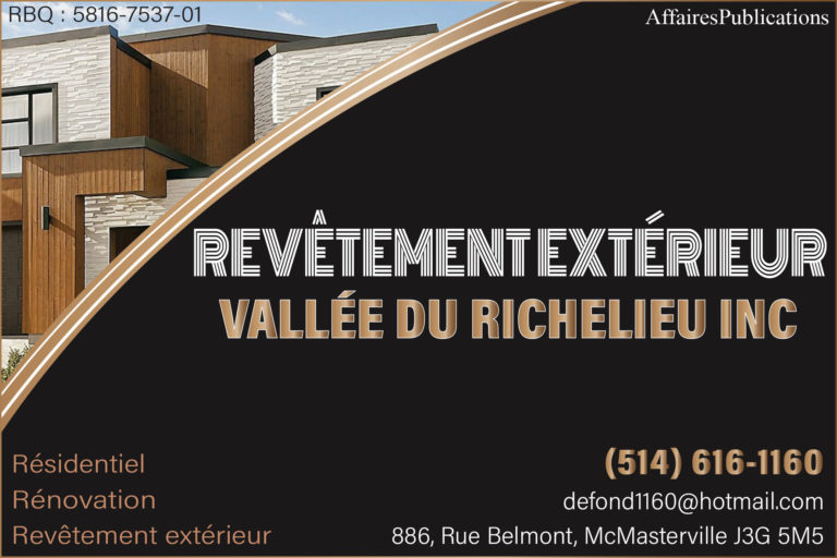 REVÊTEMENT EXTÉRIEUR VALLÉE DU RICHELIEU INC