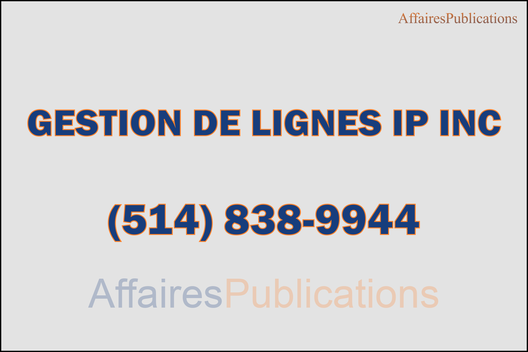 GESTION DE LIGNES IP INC