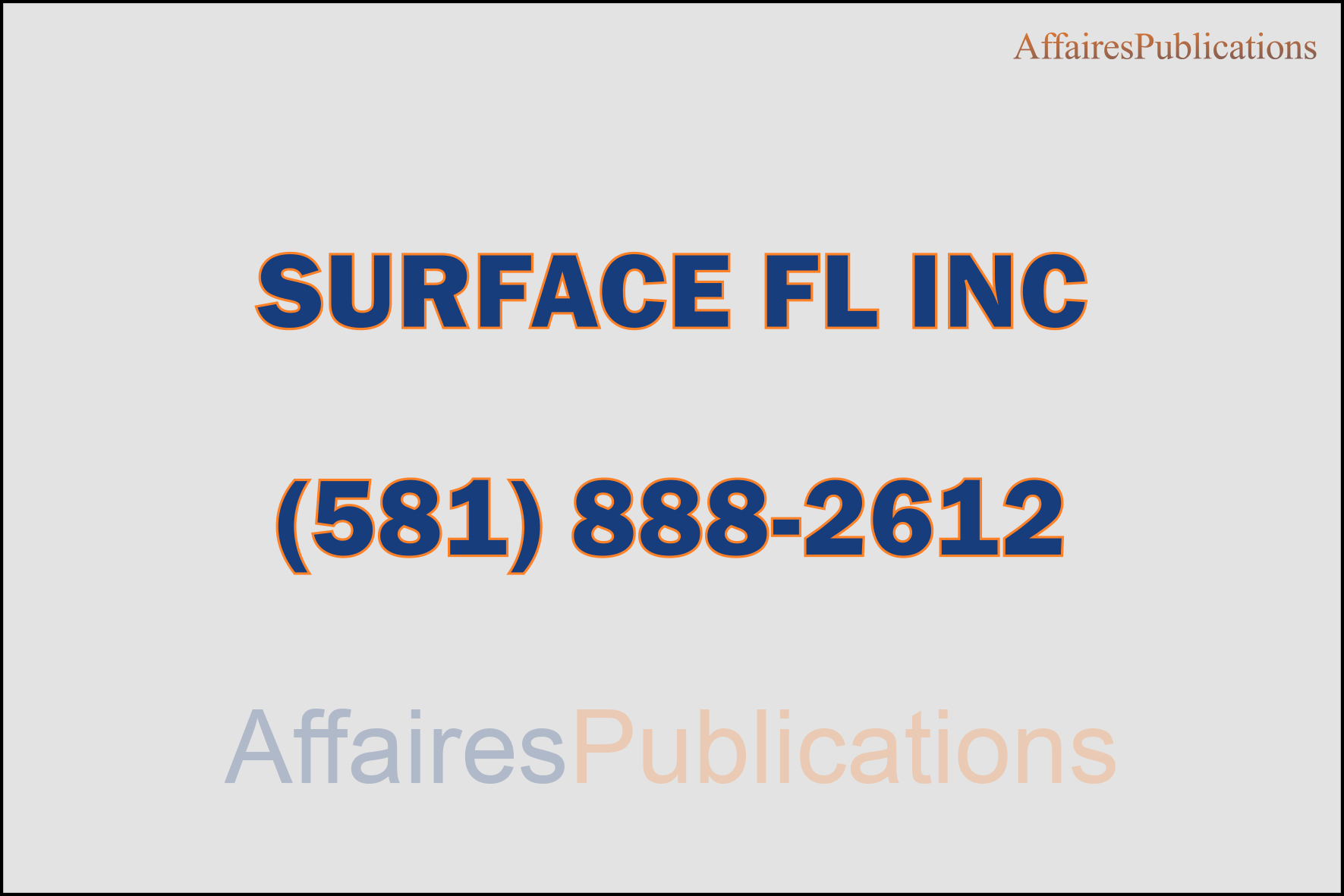 SURFACE FL INC