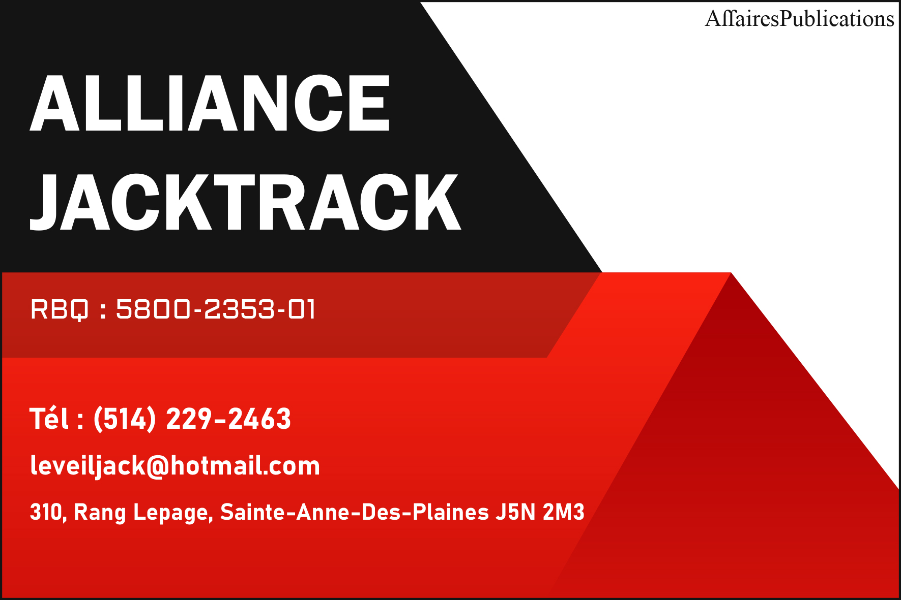 ALLIANCE JACKTRACK INC