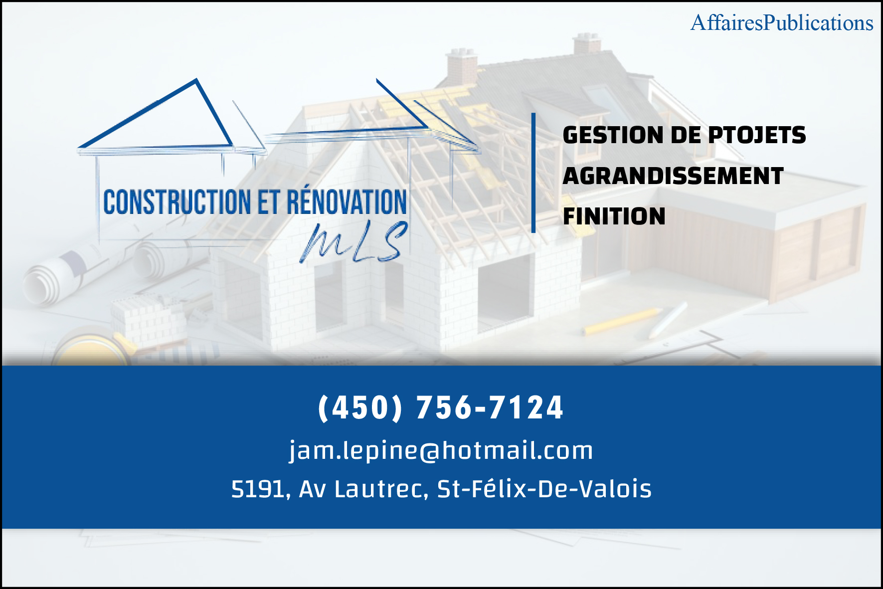 CONSTRUCTION ET RÉNOVATION MLS INC