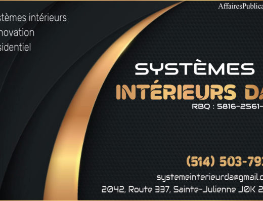 SYSTÈMES INTÉRIEURS DA INC