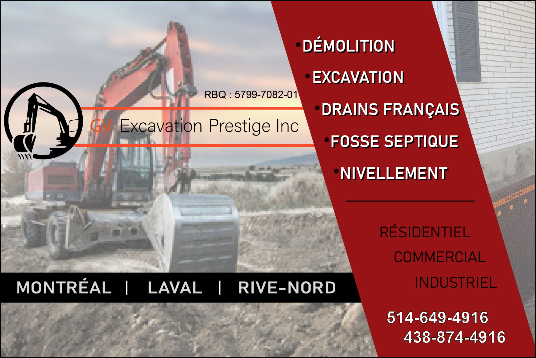 GV EXCAVATION PRESTIGE INC