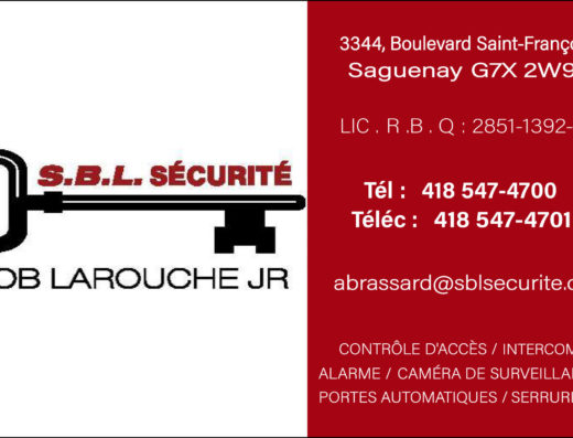 SBL SÉCURITÉ / LE SERRURIER BOB LAROUCHE INC