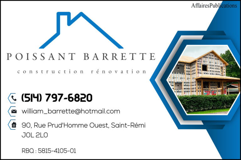 CONSTRUCTION RÉNOVATION POISSANT BARRETTE INC