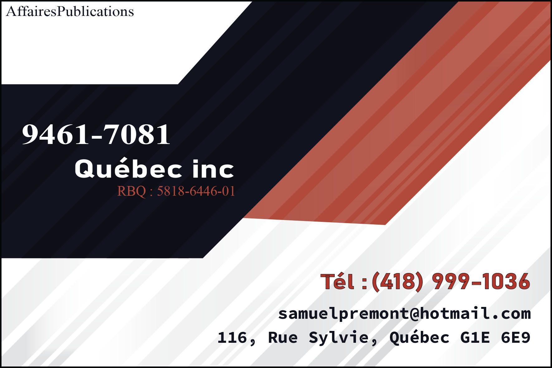 9461-7081 QUÉBEC INC