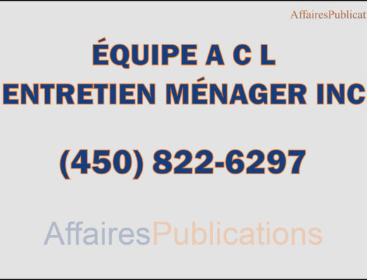 ÉQUIPE A C L ENTRETIEN MÉNAGER
