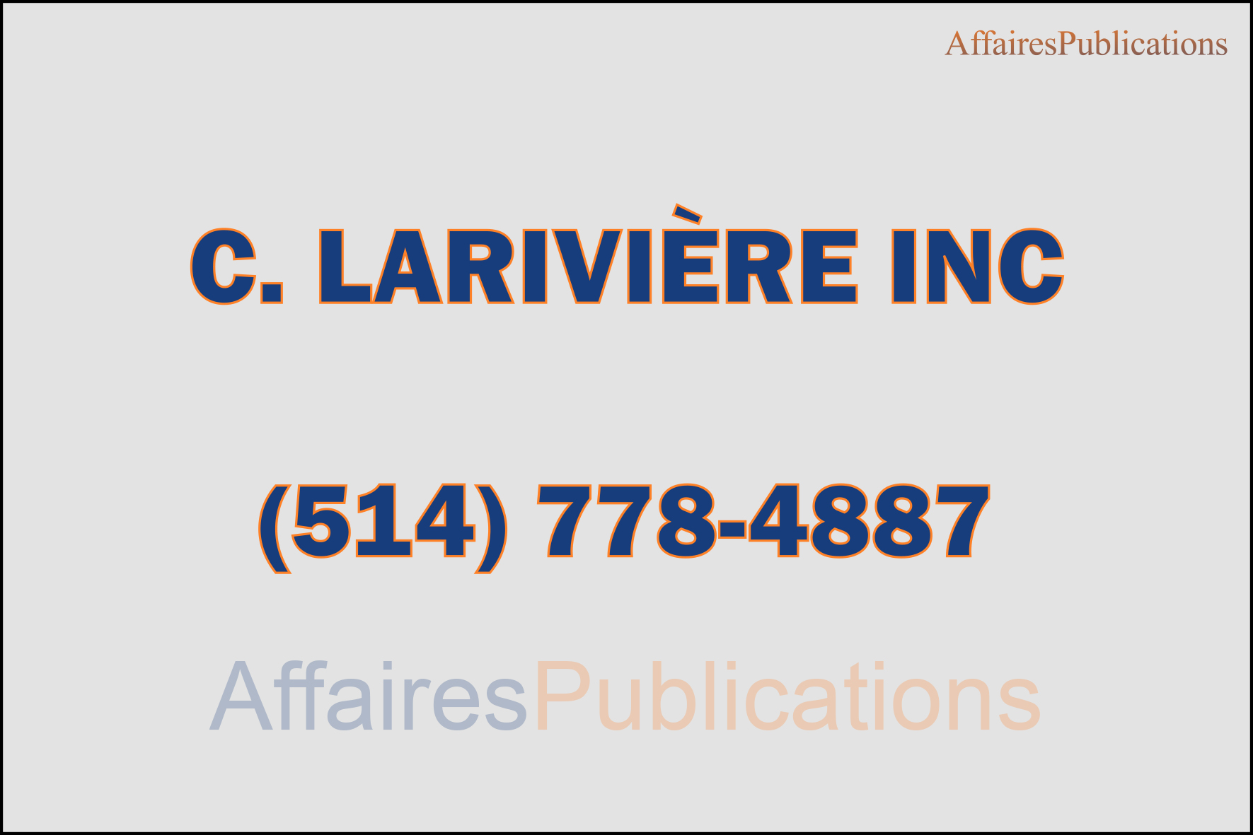 C. LARIVIÈRE INC