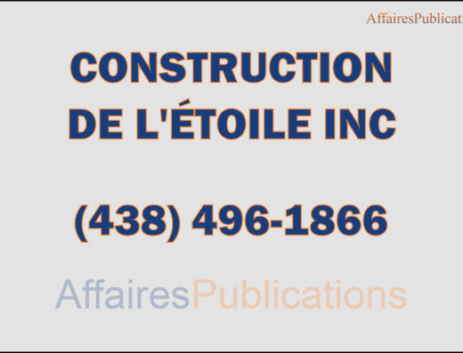 CONSTRUCTION DE L&rsquo;ÉTOILE INC