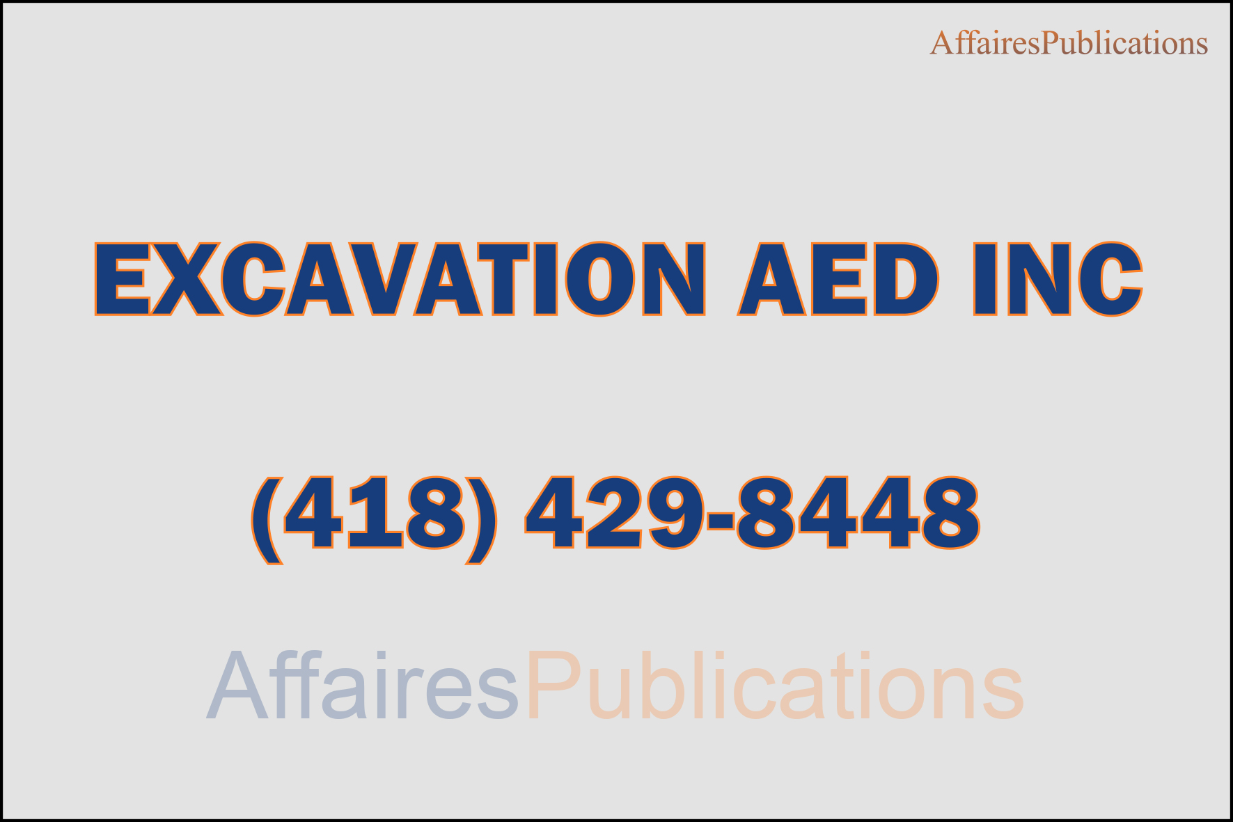 EXCAVATION AED INC