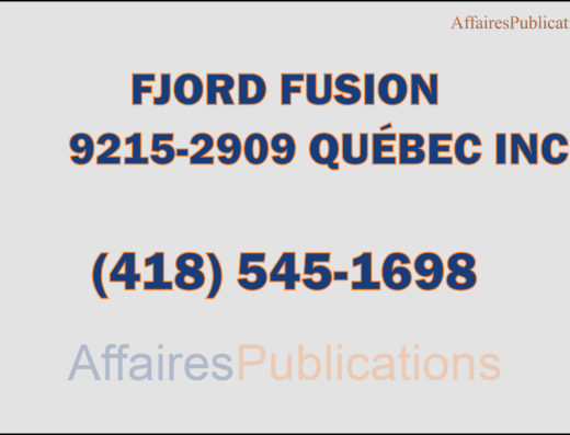 FJORD FUSION <br/> 9215-2909 QUÉBEC INC