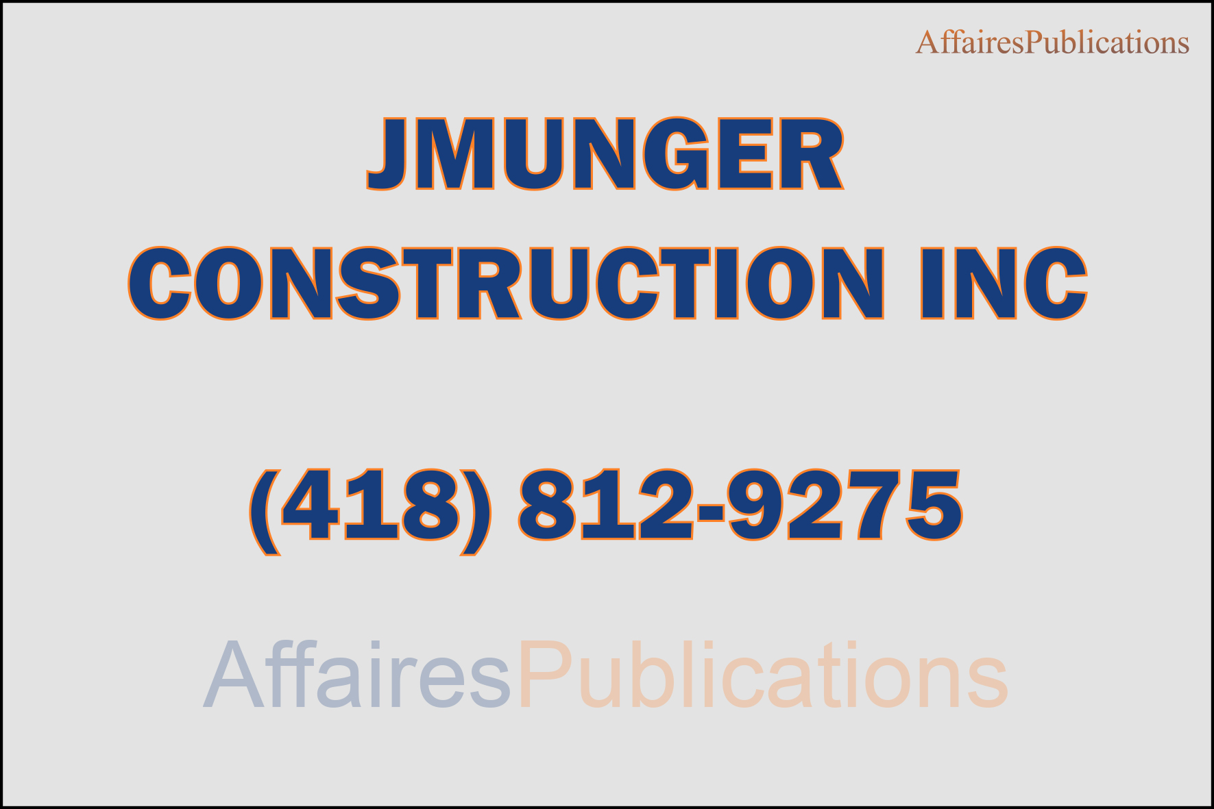 JMUNGER CONSTRUCTION INC