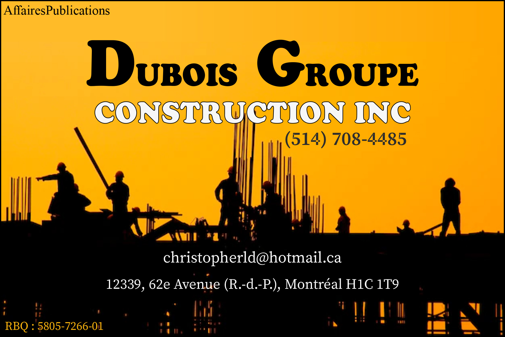 DUBOIS GROUPE CONSTRUCTION