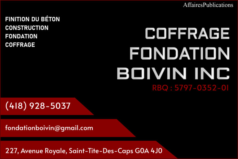 COFFRAGE FONDATION BOIVIN INC