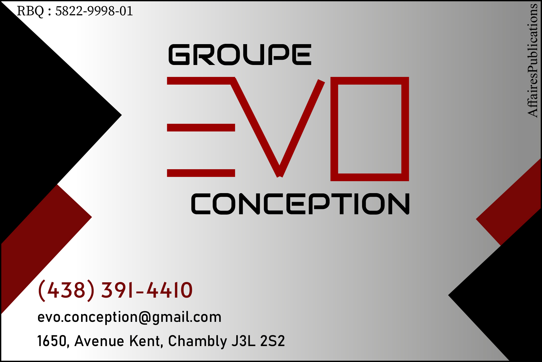 GROUPE EVO CONCEPTION INC