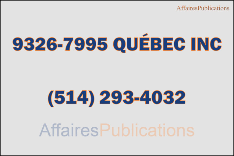 9326-7995 QUÉBEC INC
