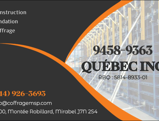 COFFRAGE MSP<BR/>9458-9363 QUÉBEC INC