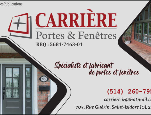 CARRIÈRE PORTES ET FENÊTRES 9295-1870 QUÉBEC INC