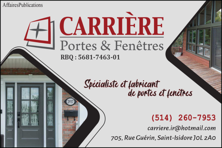 CARRIÈRE PORTES ET FENÊTRES 9295-1870 QUÉBEC INC