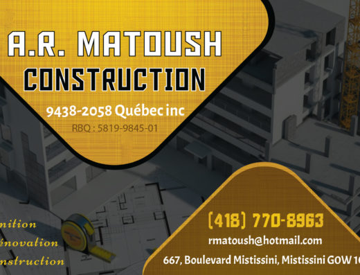 A.R. MATOUSH CONSTRUCTION 9438-2058 QUÉBEC INC