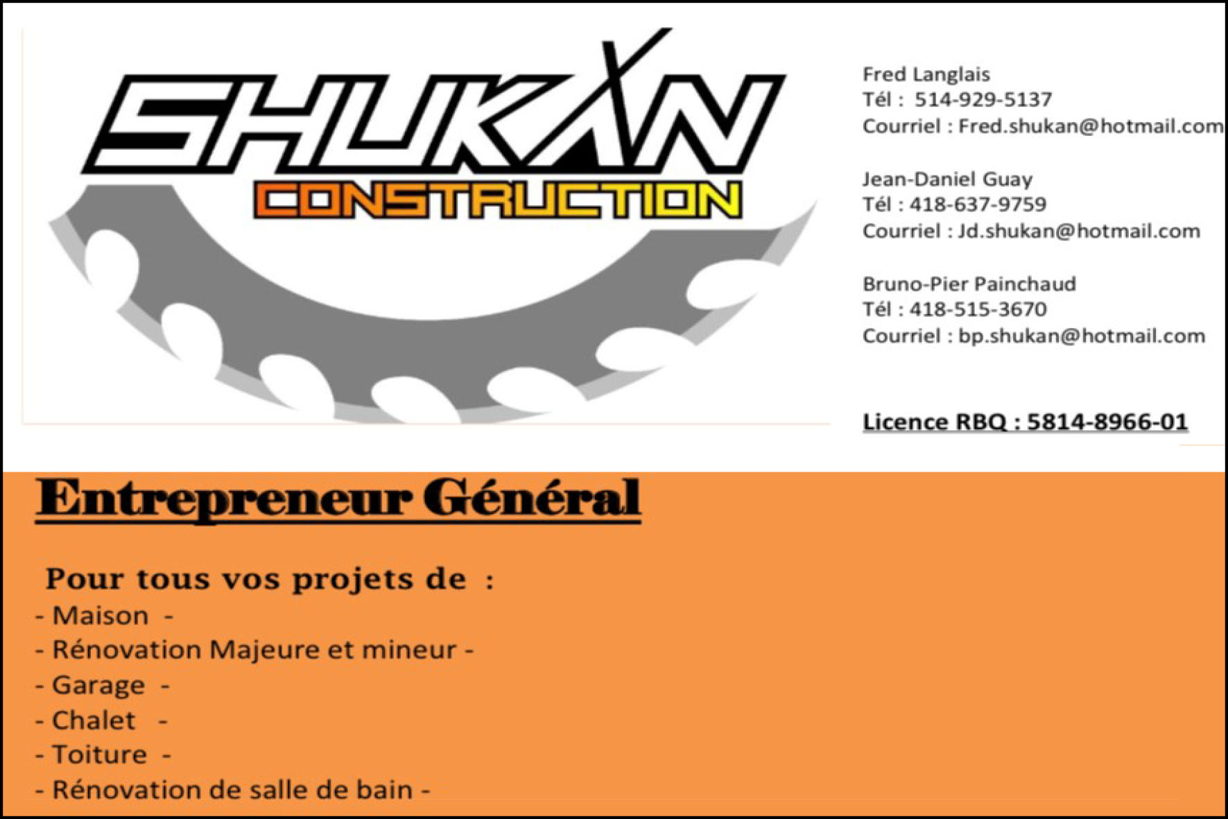 SHUKAN CONSTRUCTION INC