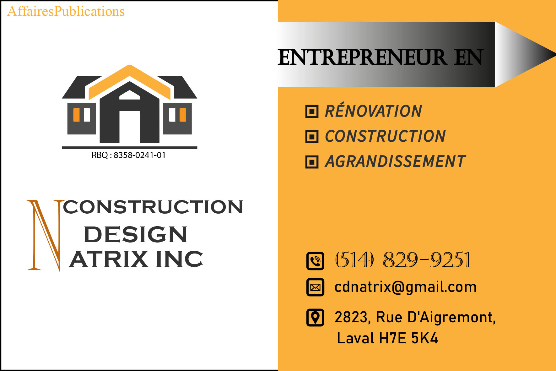 CONSTRUCTION DESIGN NATRIX INC