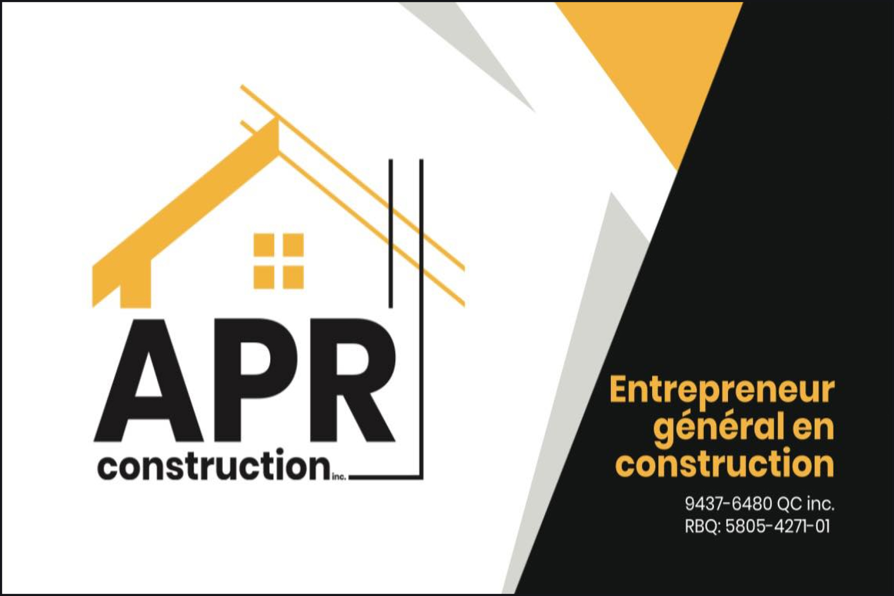 APR CONSTRUCTION  9437-6480 QUÉBEC INC